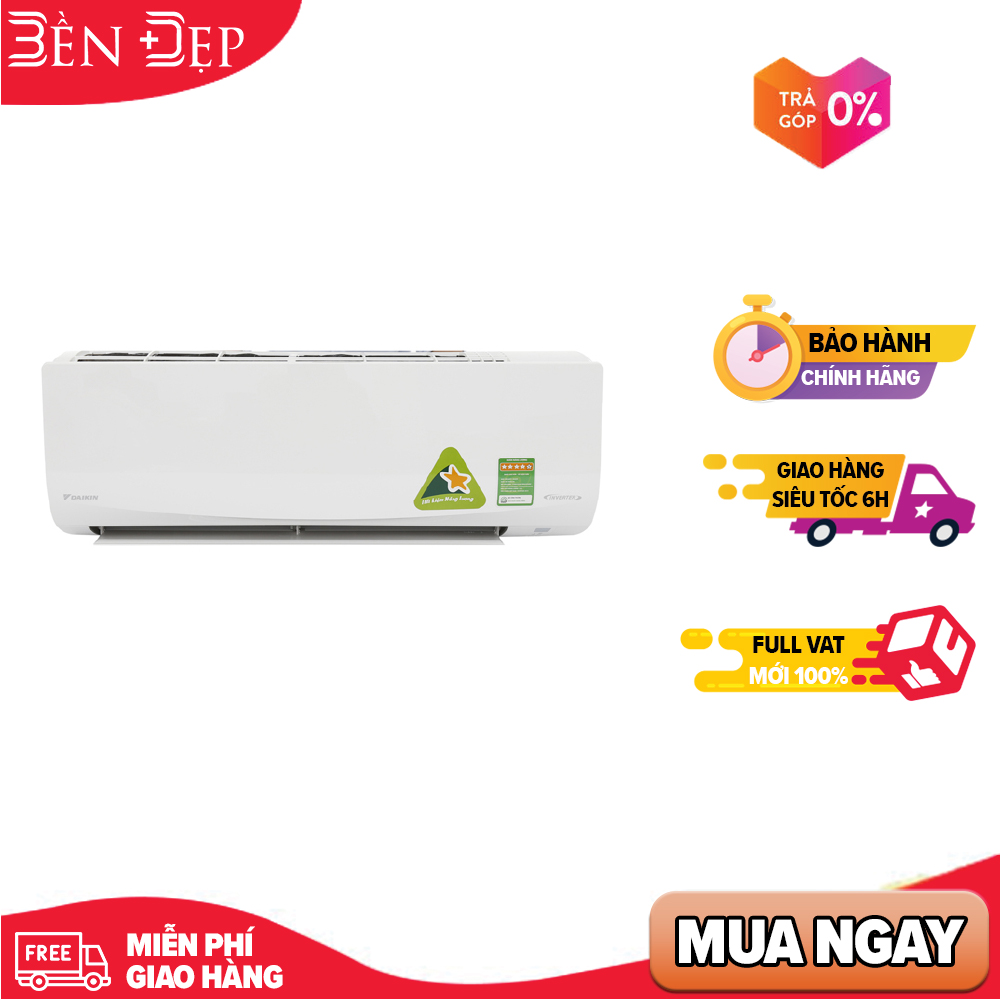 [TRẢ GÓP 0%] Điều hòa Daikin 9000BTU FTKQ25SAVMV – 1 chiều Inverter (Giá áp dụng giao tại HN, HCM& các tỉnh liên hệ shop)