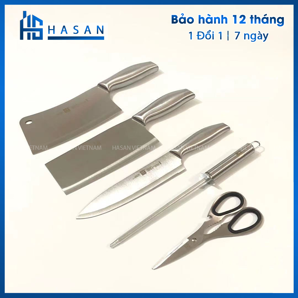 BÁO GIÁ Dao Làm Bếp Nhật Bản | Shopee Lazada Sendo Tiki mới nhất 64 Bộ Dao Làm Bếp Nhật Bản 5 Món Cao Cấp - Bộ Dao Làm Nhà Bếp Nội Địa Nhật Bản Chính Hãng - HASAN Việt Nam