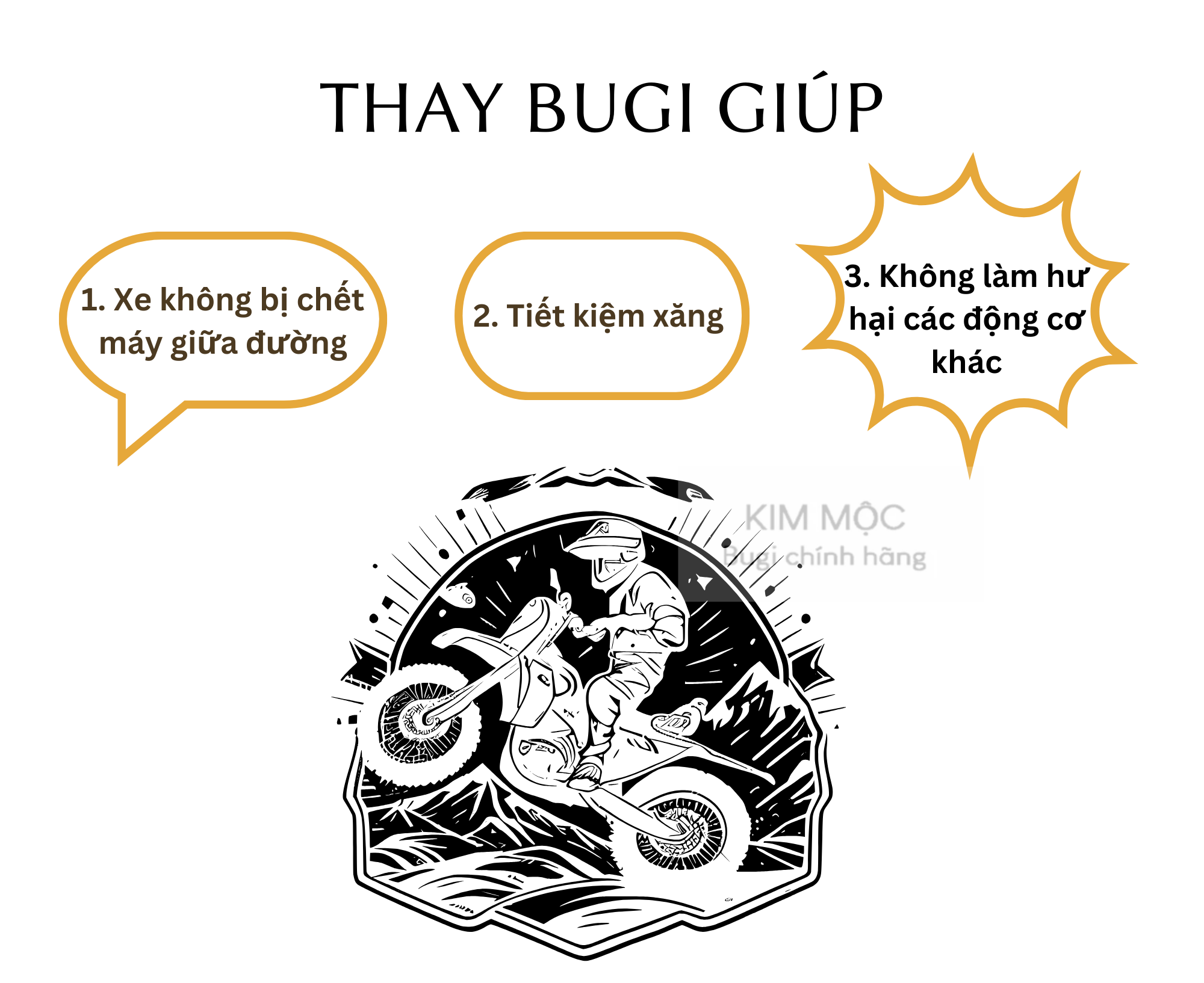 [CHÍNH HÃNG 100%] - Bugi NGK dòng BẠCH KIM cho XE MÁY