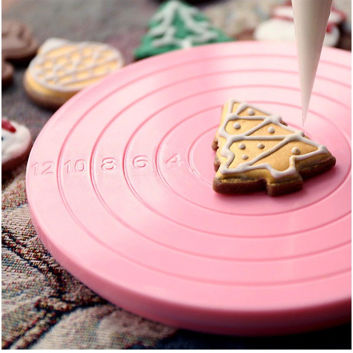 Bàn xoay mini trang trí bánh cookie 14cm