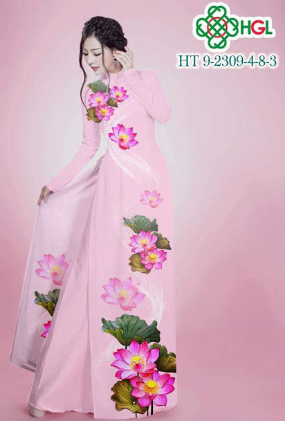 [HCM]Vải Áo Dài Nguyên Bộ Tằm Ý Hoa Sen