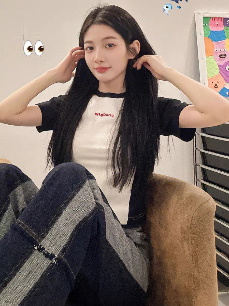 Áo thun babytee cộc tay phối màu - 247StoreFashion
