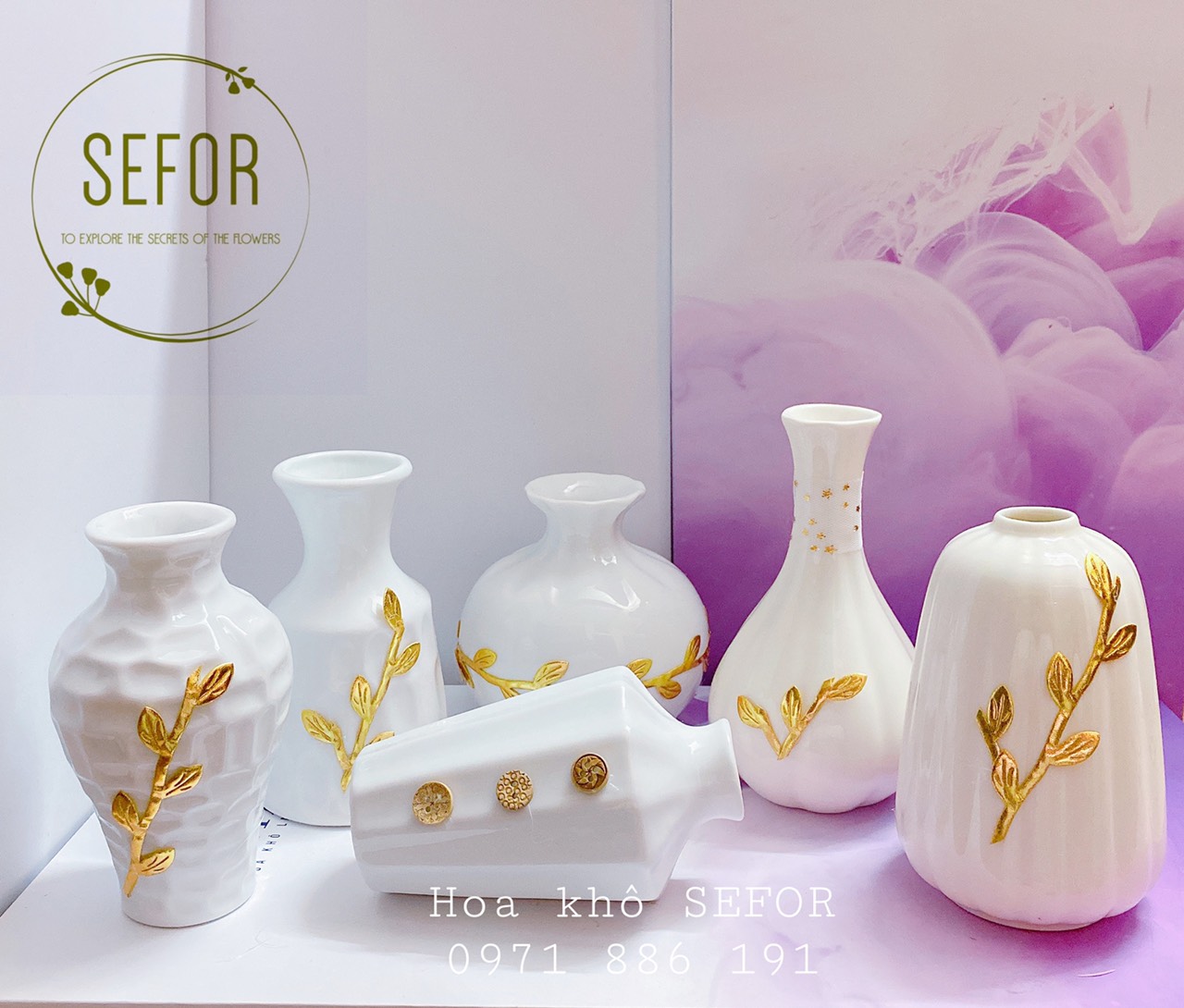 Lọ gốm - Bình gốm mini - Bình gốm Bát Tràng decor không gian