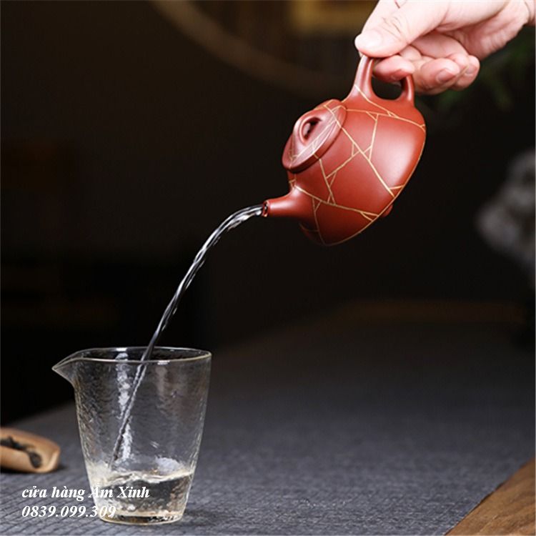 Ấm Tử Sa Nghi Hưng Thạch Biều Miêu Kim 200 ml (Đại Hồng Bào)