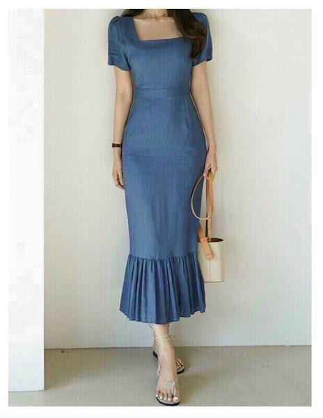 [HCM]ĐẦM ÔM CỔ VUÔNG ĐUÔI CÁ