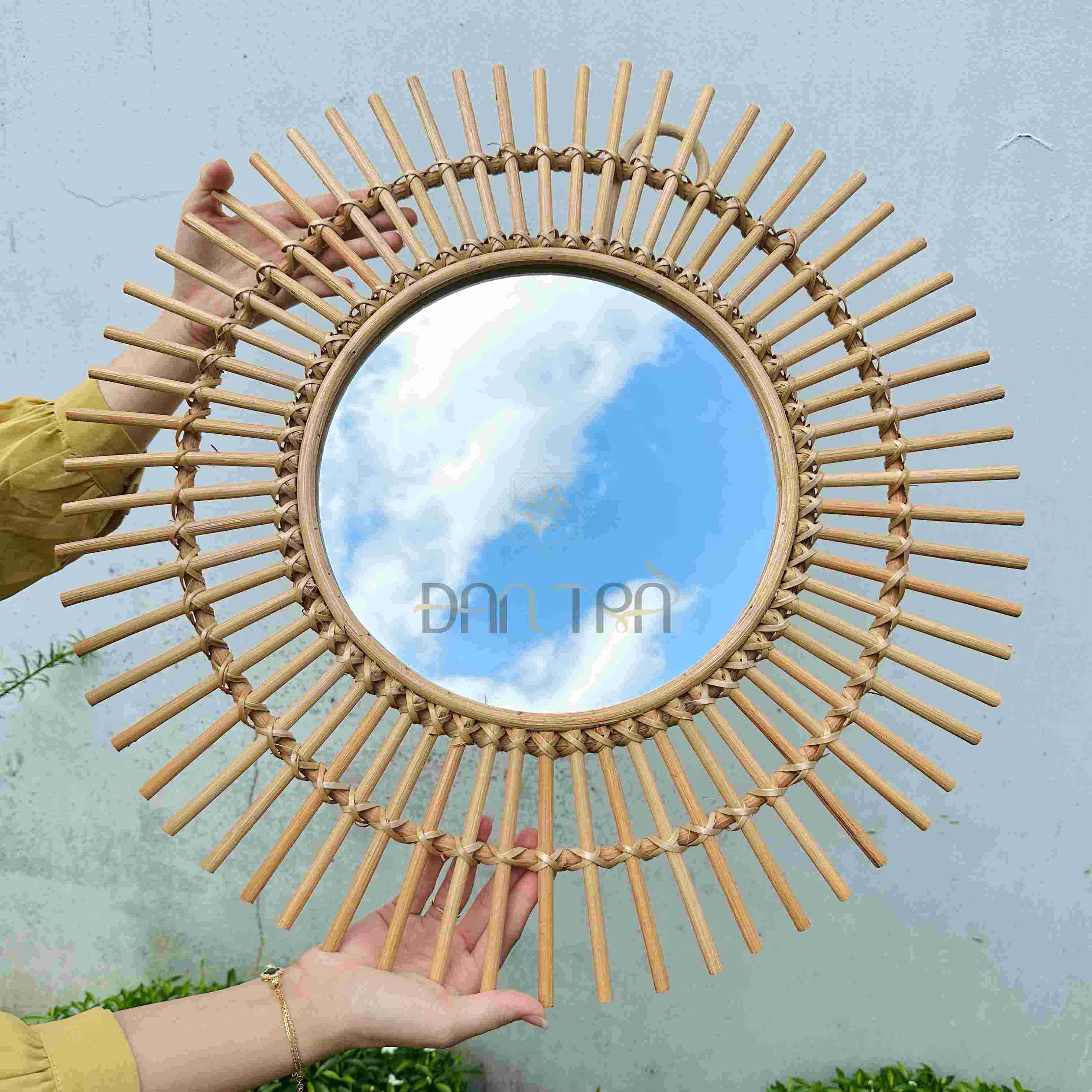 Gương Mây Cánh Hoa Đủ Mẫu ĐAN TRÀ - Decor Mây Tre Đan