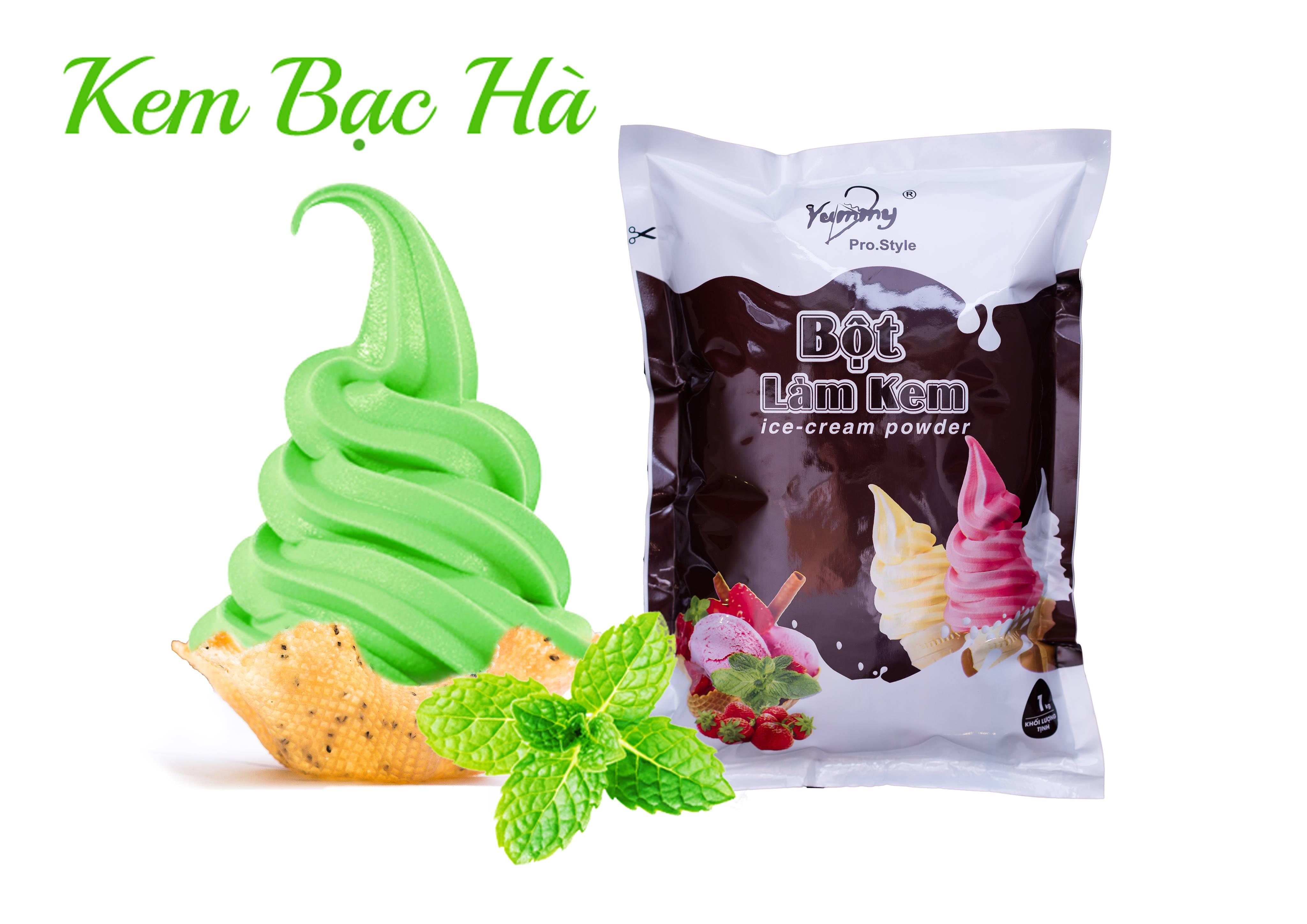 [HCM]Bột làm kem tươi hương bạc hà