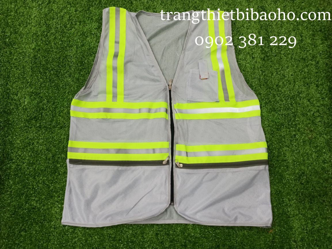 Áo ghi lê lưới phản quang 3 kéo khoác ngoài