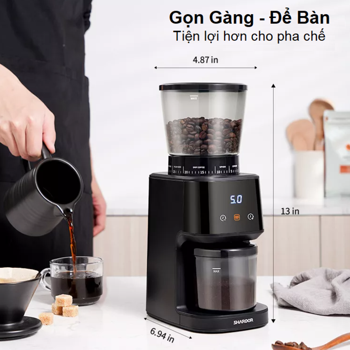 Máy xay hạt cà phê Espresso cao cấp Shardor BD-CG015