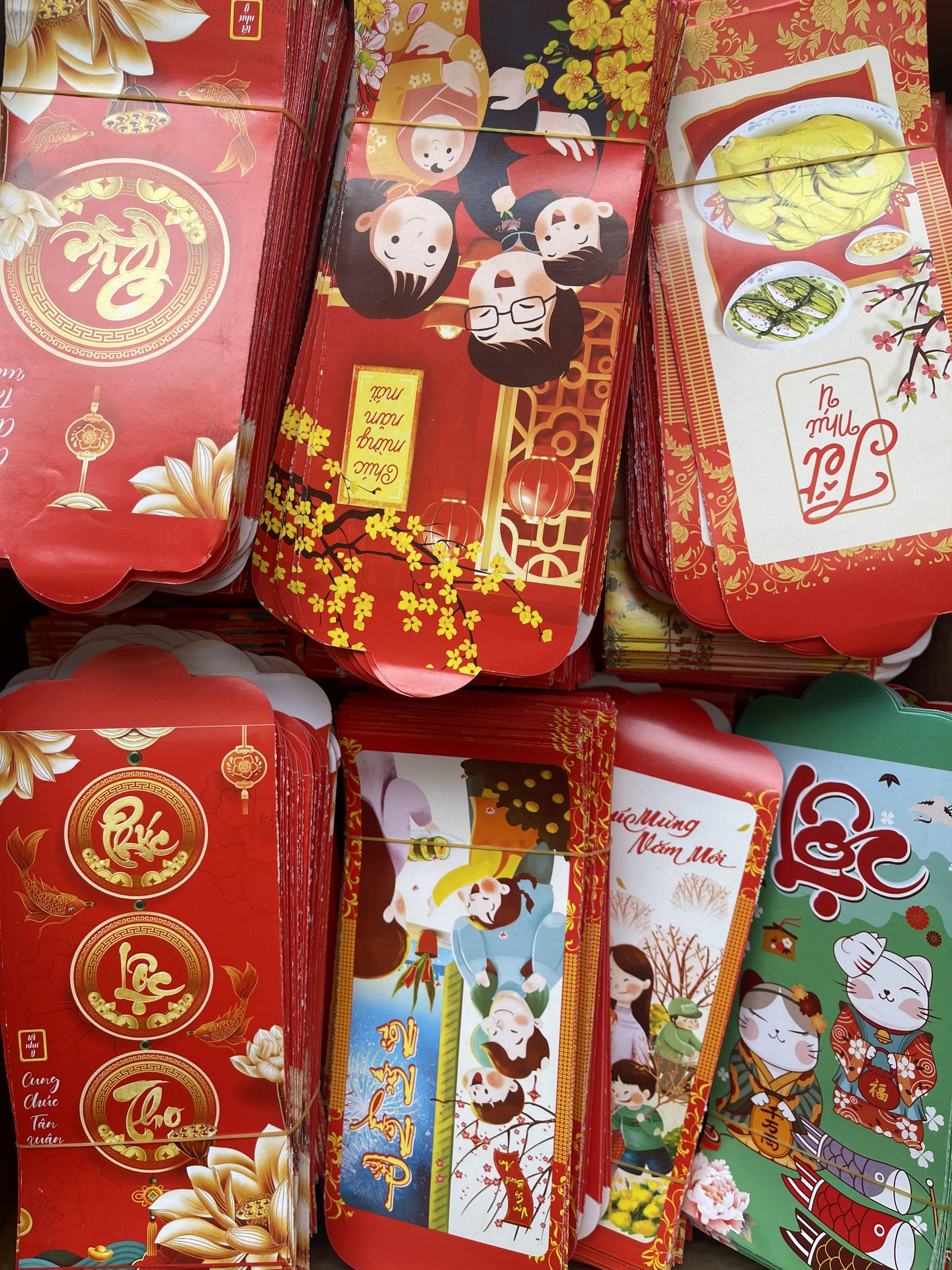Combo 10 lì xì truyền thống, lì xì combo dễ thương