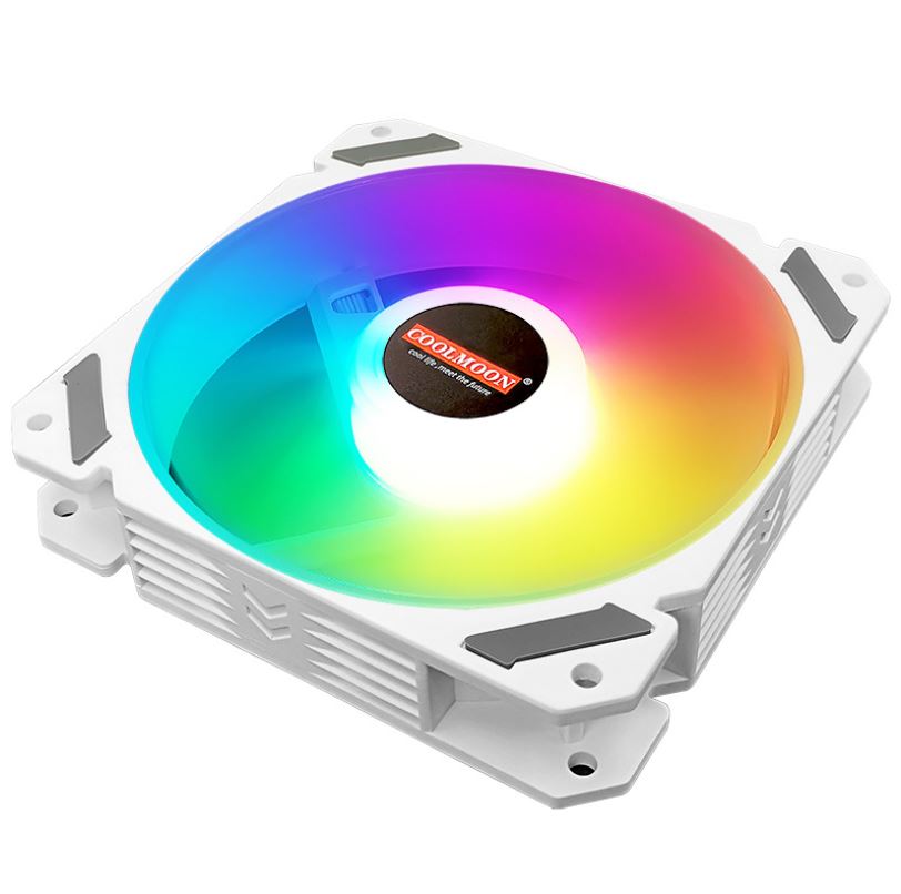 Quạt Fan COOLMOON Y2 WHITE - Tặng Kèm 4 Ốc