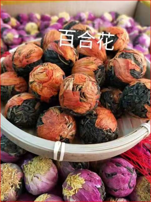 Set 20 viên Trà phổ nhĩ nở hoa Trà mẫu đơn cúc vàng cúc trắng hoa bách hợp hoa hồng hoa nhài