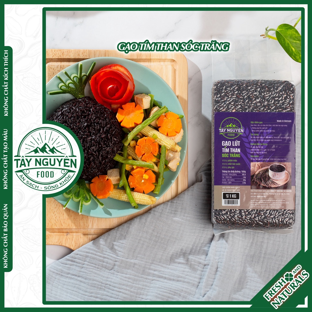Gạo lứt tím than eat clean 1kg