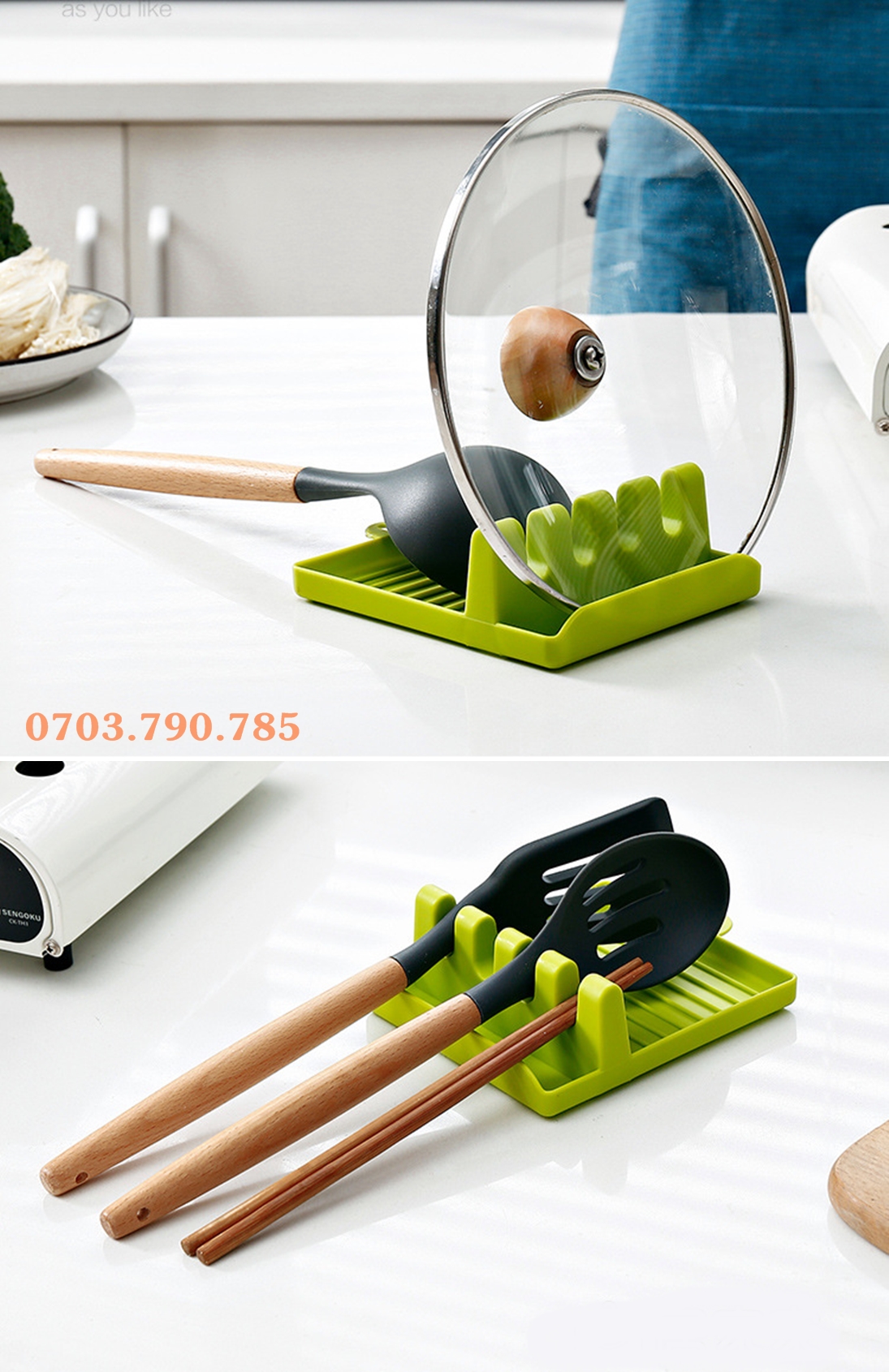 Giá gác muôi, xẻng, đũa làm bếp