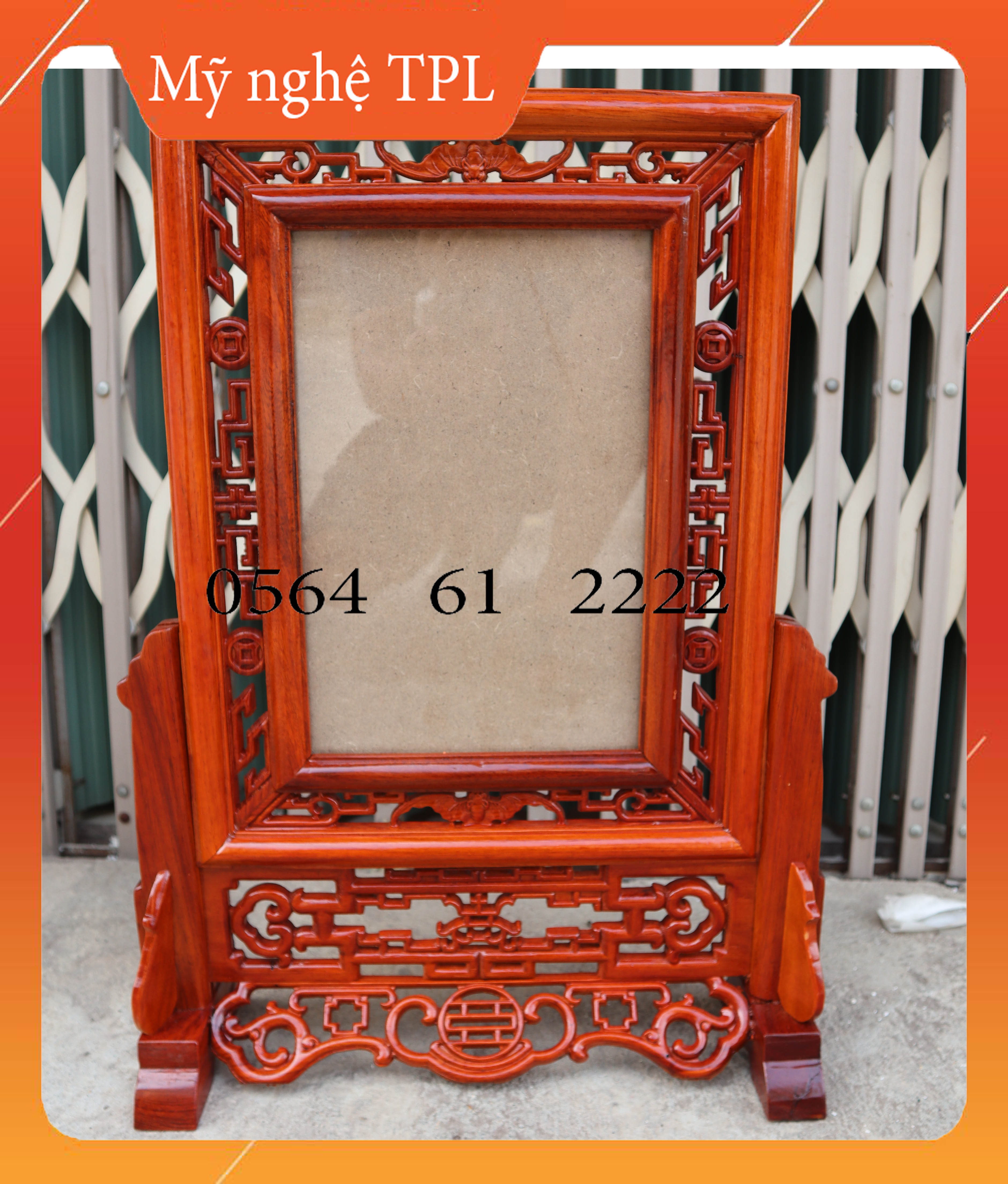 (Video)Khung ảnh chiện dơi gỗ hương-Khung ảnh thờ gỗ hương 2 cỡ ảnh thờ