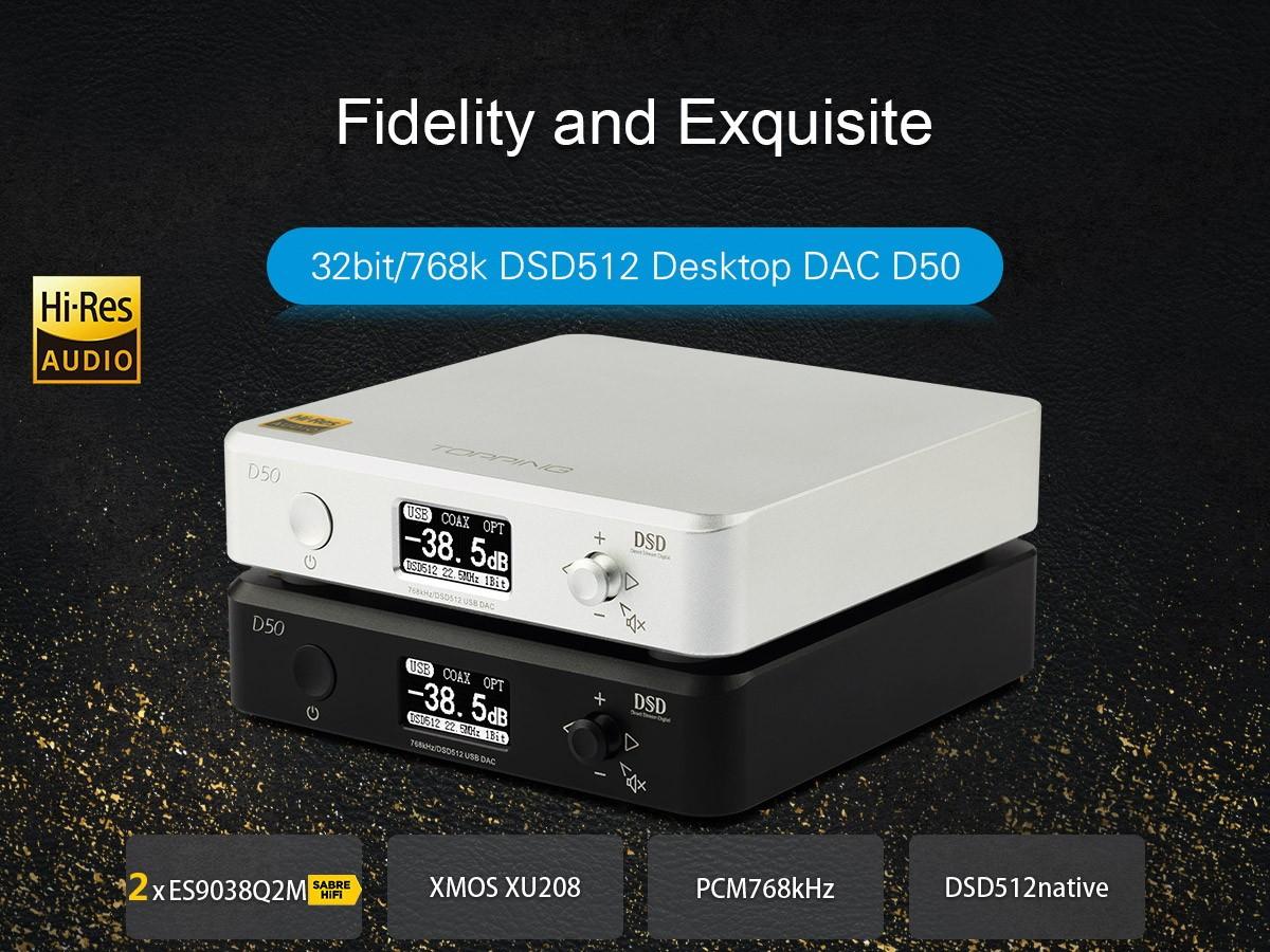 DAC cao cấp TOPPING D50 DSD512 model mới