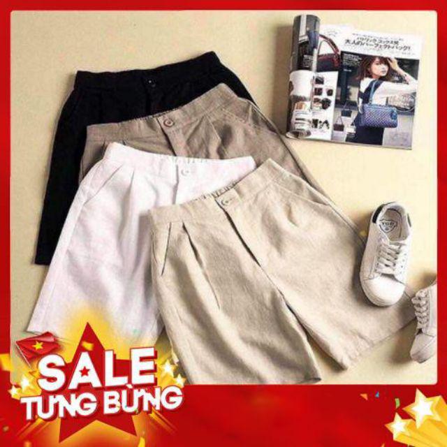 Quần short Đũi Xước Hàn 1 khuy chất đẹp..