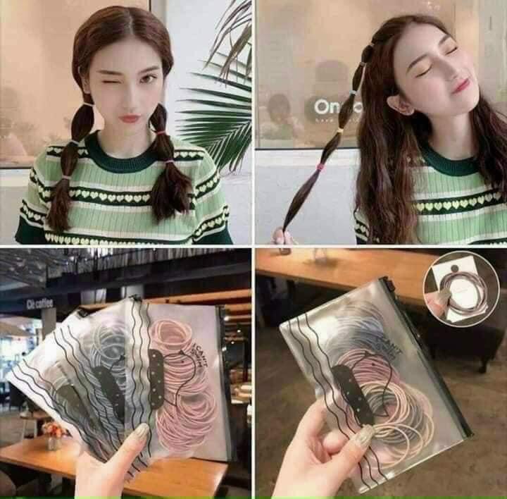 SET THUN CỘT TÓC 100 SỢI