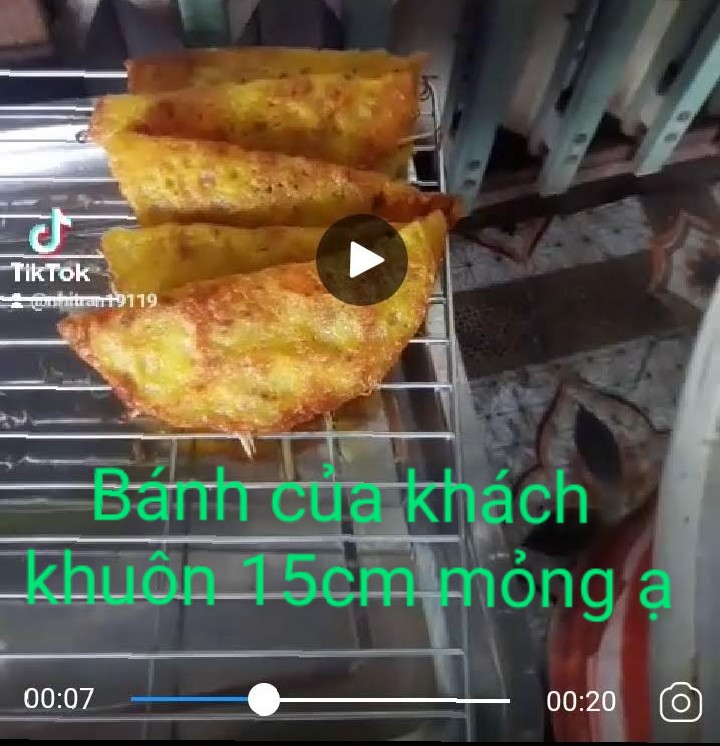 [CÓ CÁN GỖ]Khuôn bánh xèo miền trung 15CM