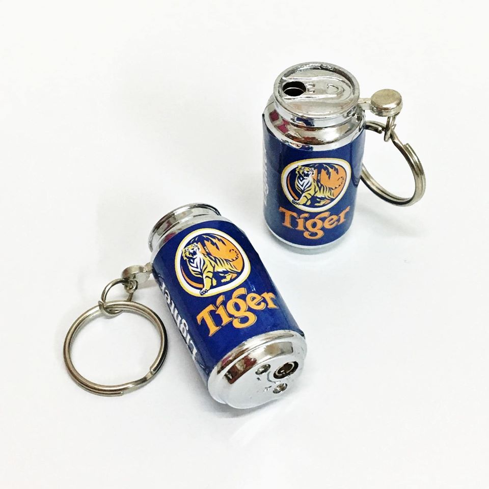 Bật Lửa - Móc Khoá Hình Lon Bia Cọp Vằn - (XÀI GAS)