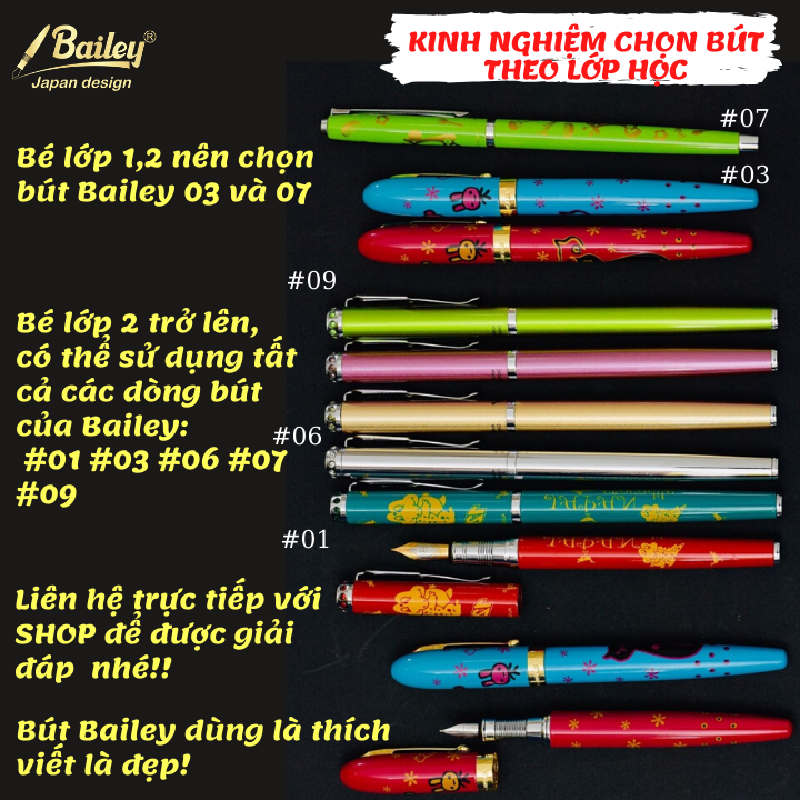 Ngòi bút máy Bailey 07 trơn