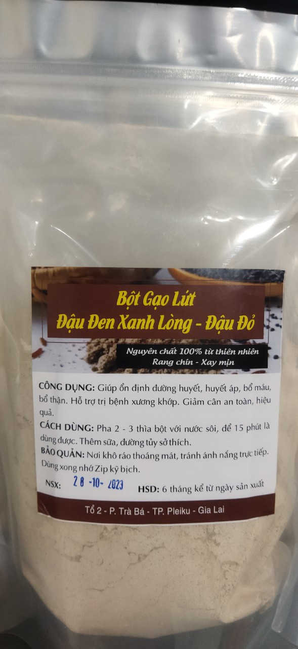 1Kg Bột đậu đen, đậu đỏ, gạo lứt xay mịn đã rang