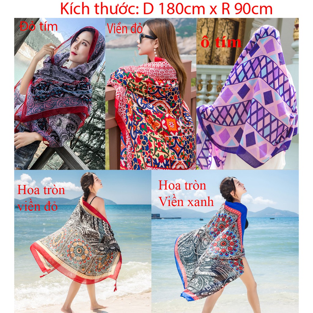 Khăn Choàng Thổ Cẩm Đi Biển