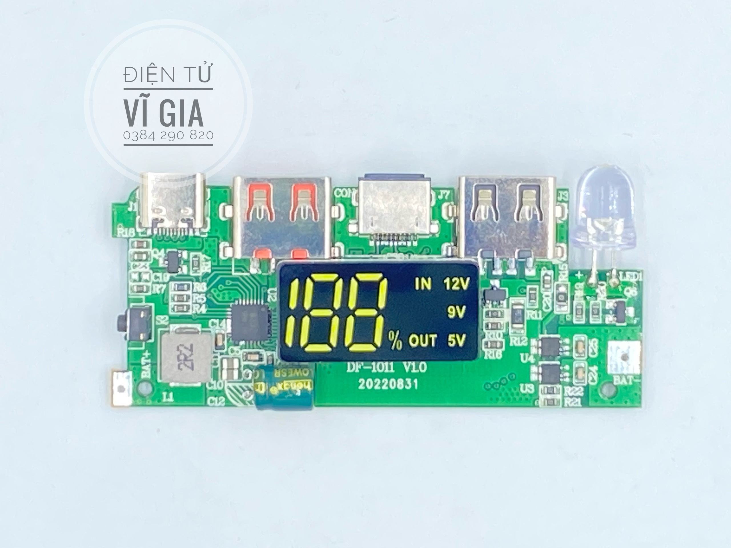 Mạch sạc dự phòng 5 cổng Quick chagre 3.0