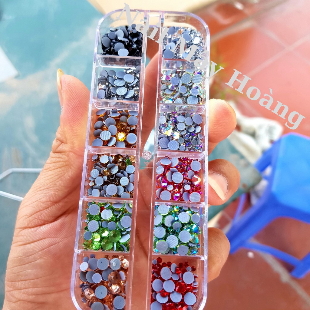 Đá khay chân keo mix màu mix size đẹp