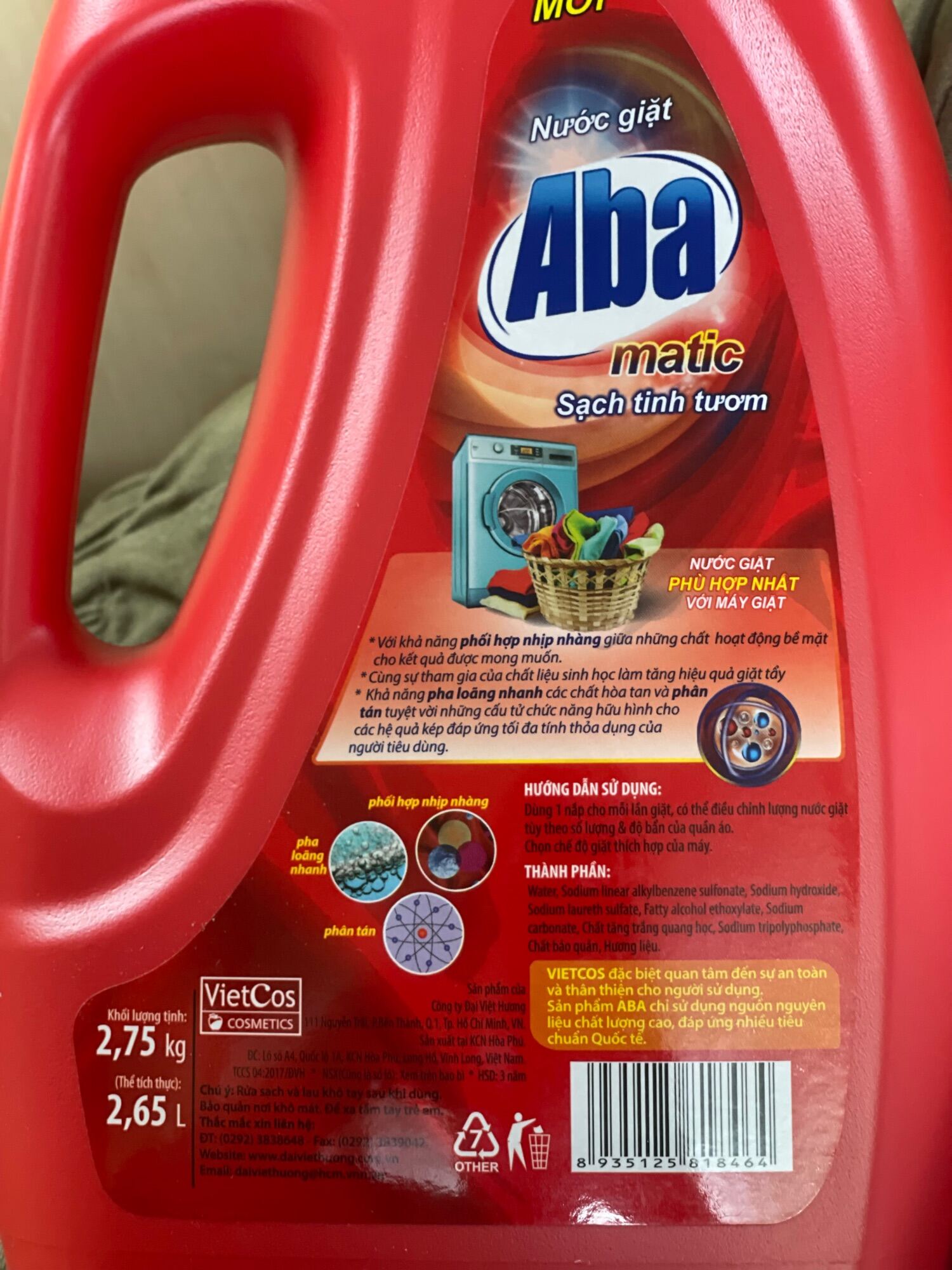 Nước giặt ABA Matic 2,7 kg