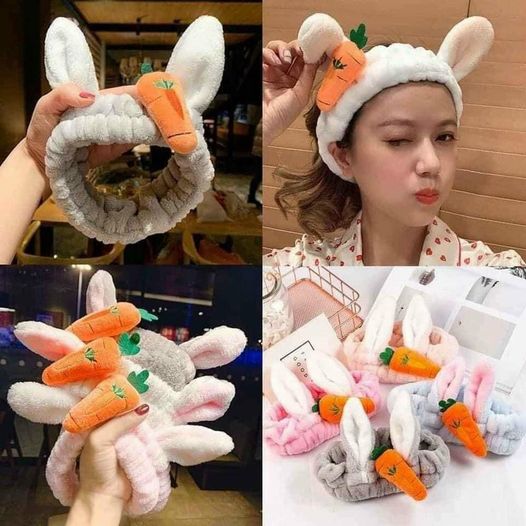 Băng đô, bờm tóc trang điểm tai thỏ cà rốt