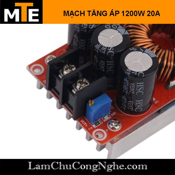 Mạch tăng áp 1200W 20A DC-DC 8-60V lên 12-83V