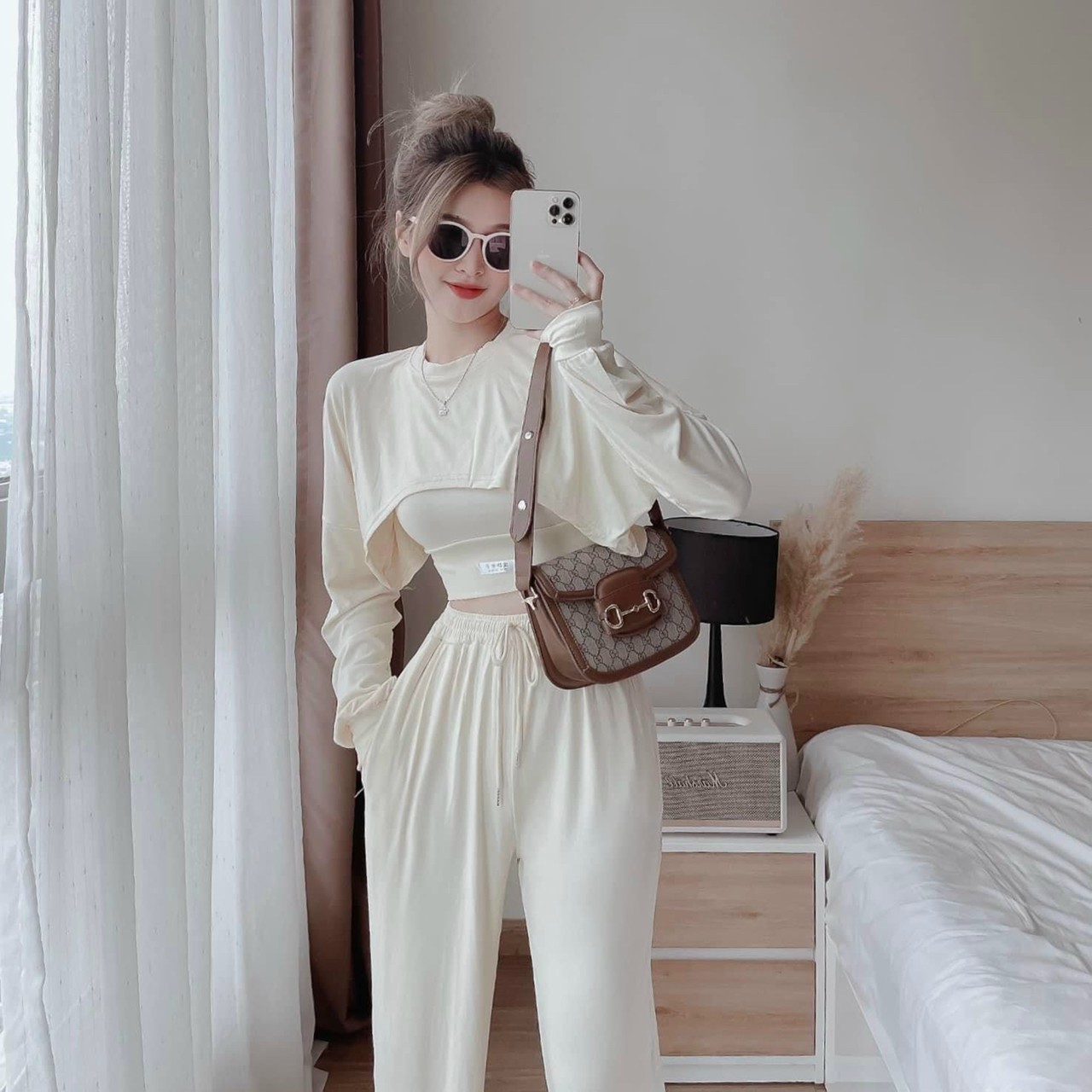 sét bộ ba món kèm quần ống rộng đầy cá tính