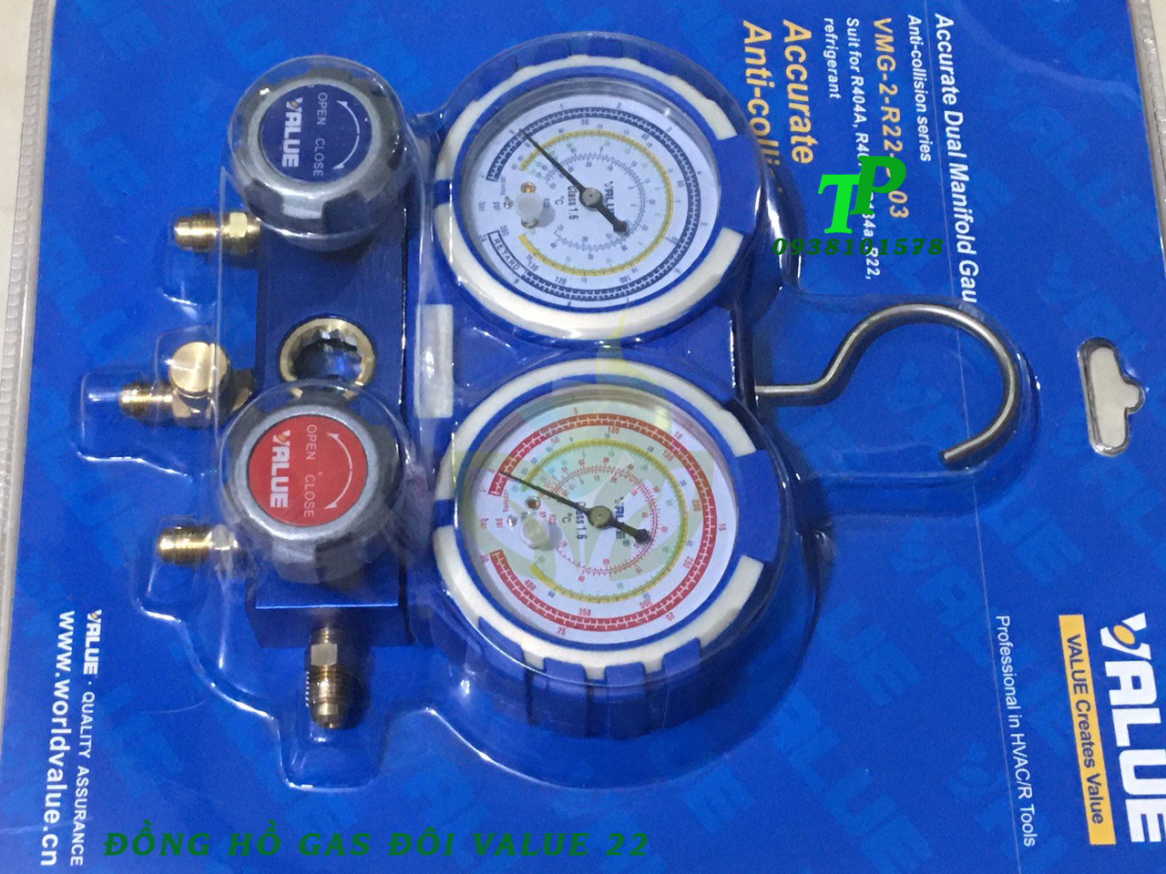 Đồng Hồ Sạc Gas Đôi Value R22 Không Dây (Không Kèm Dây)