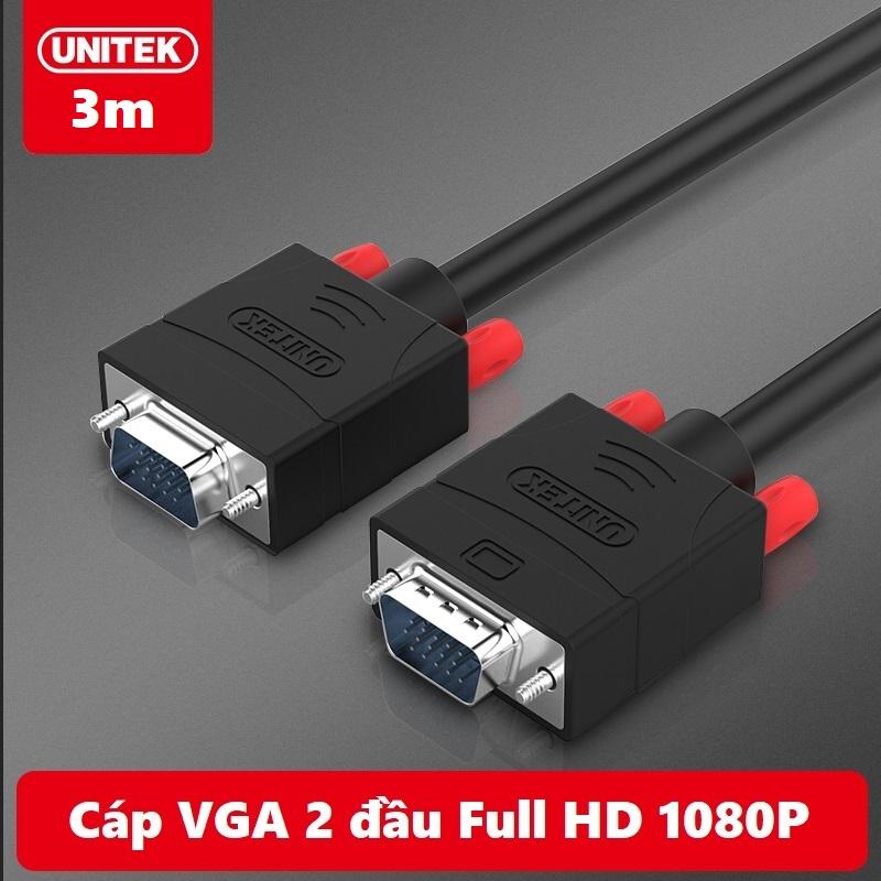 Dây VGA 2 đầu Unitek 3m - Cáp VGA 2 đầu Unitek 3m