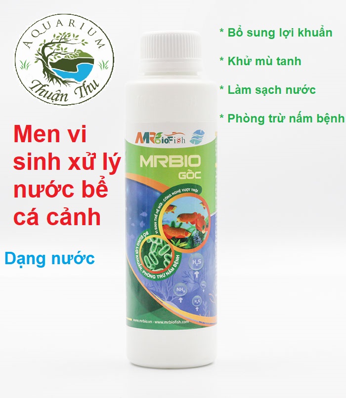 Men vi sinh Mr Bio Fish MRBIO GỐC xử lý nước hồ cá dạng nước 200ml dùng cho bể thủy sinh bể cá cảnh