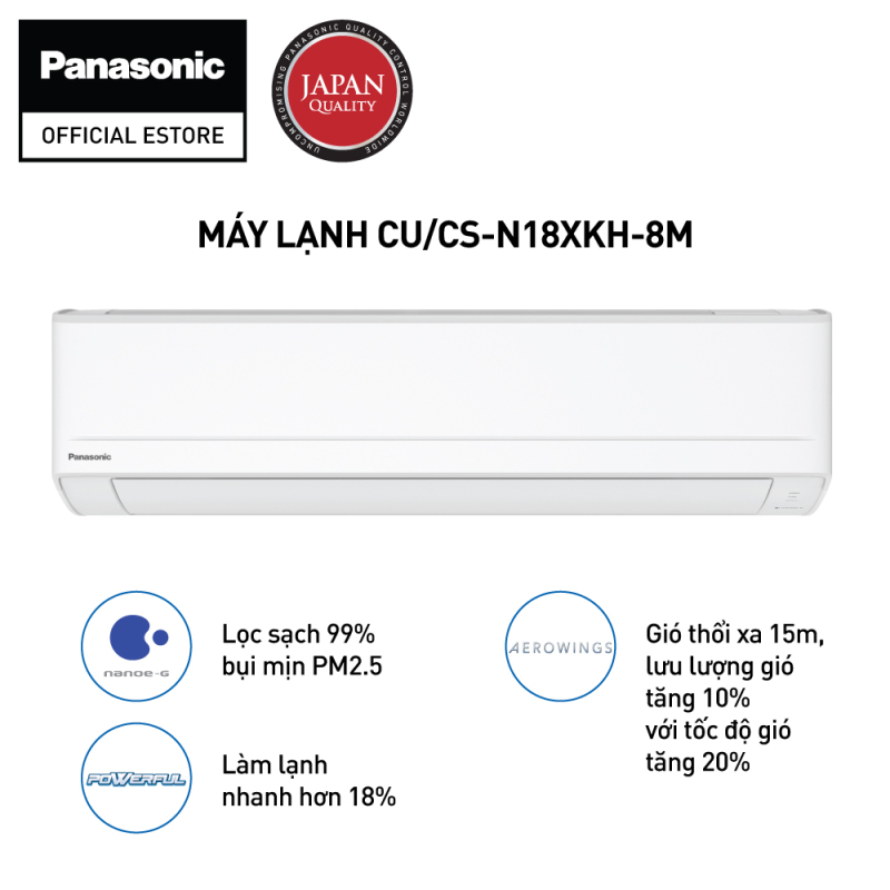 [Trả góp 0%][Giảm 500k phí vật tư] Máy lạnh Panasonic CU/CS-N18XKH-8M - Một chiều - tiêu chuẩn