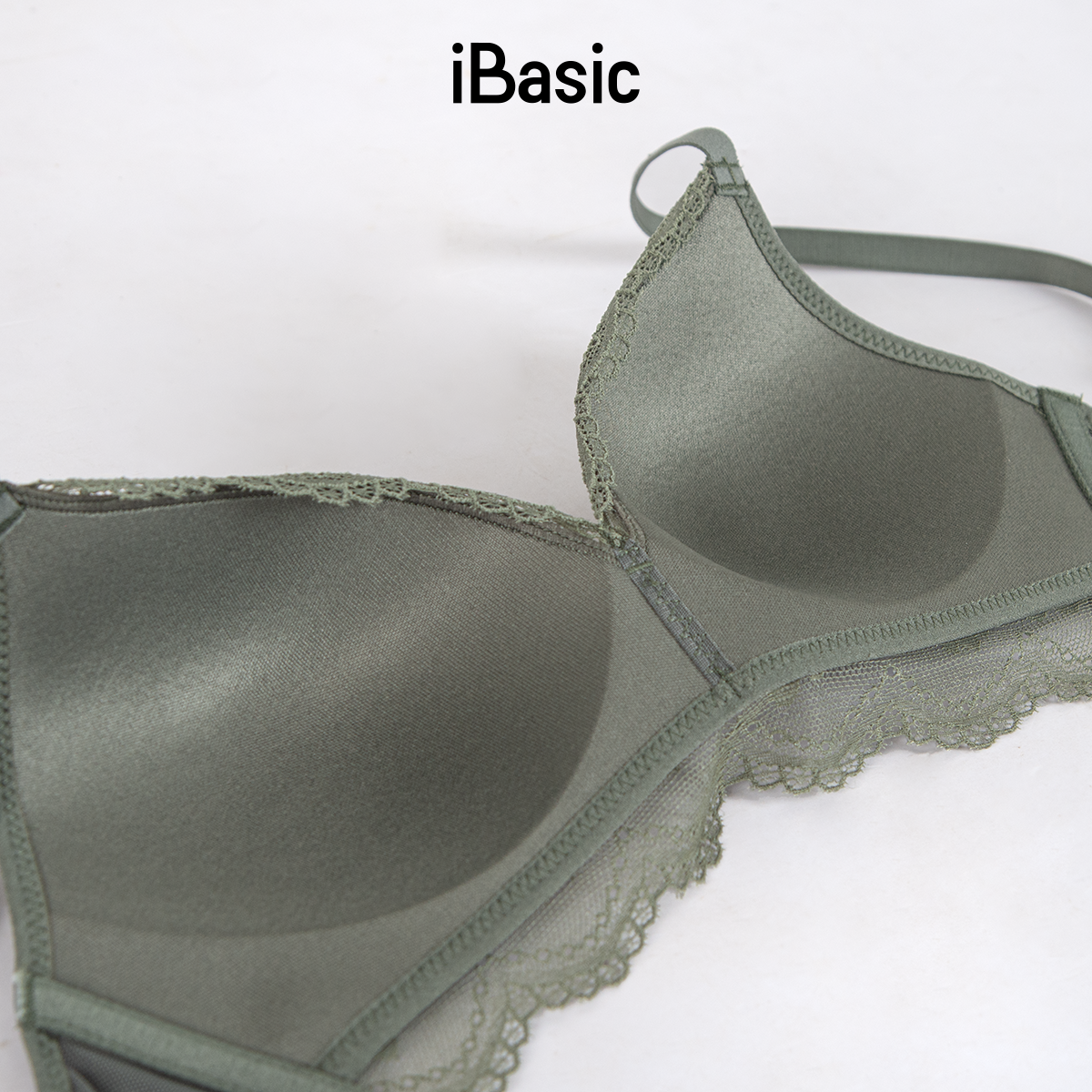Áo ngực big size iBasic mút mỏng không gọng phối ren BRAY093