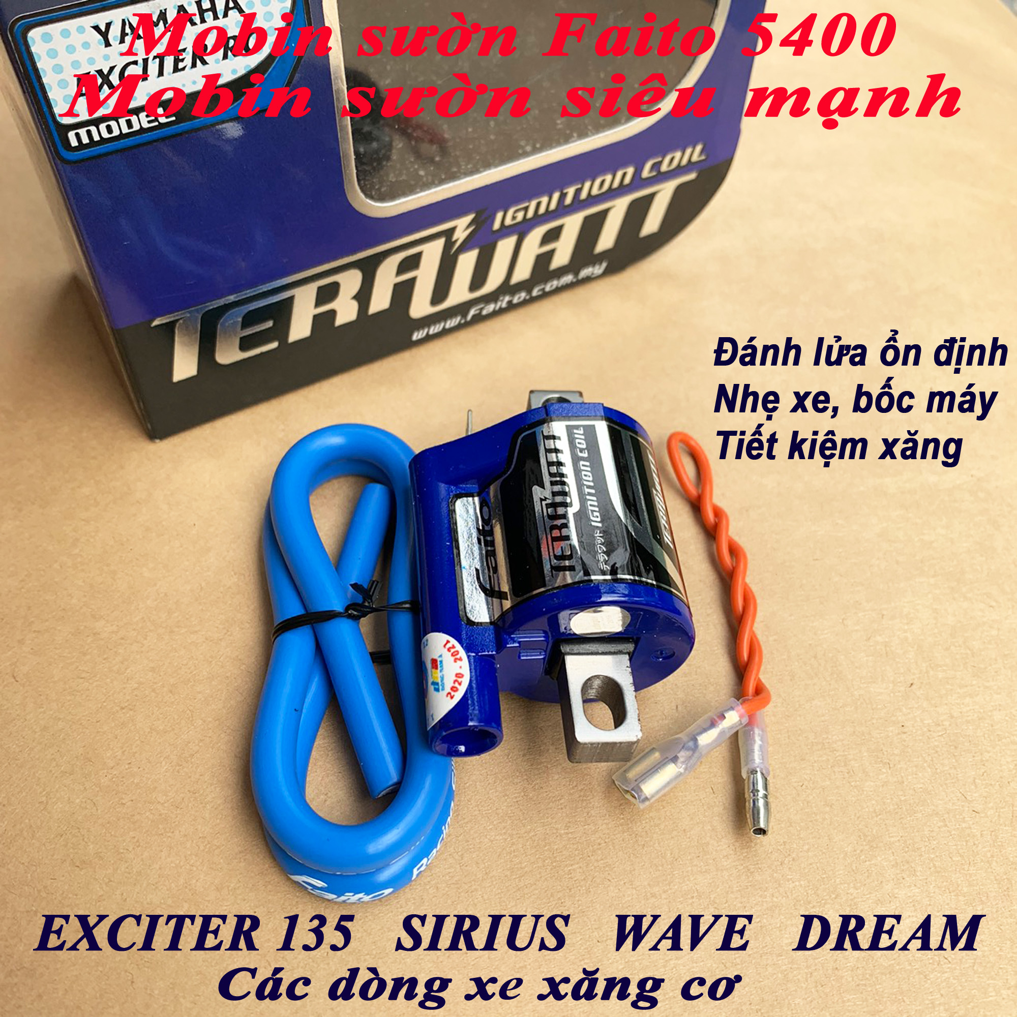 Mobin sườn Faito cho Exciter 135 Wave Dream Sirius - Mobin sườn Faito 5400 Malaysia