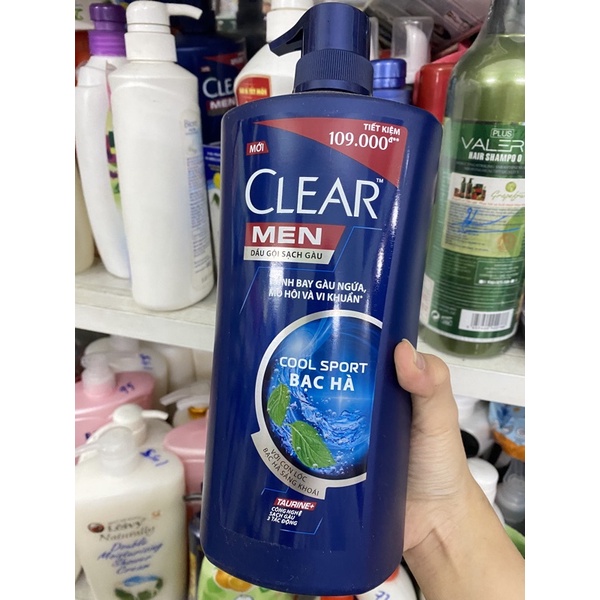 Dầu Gội Clear Men Mát Lạnh Bạc Hà 900ml