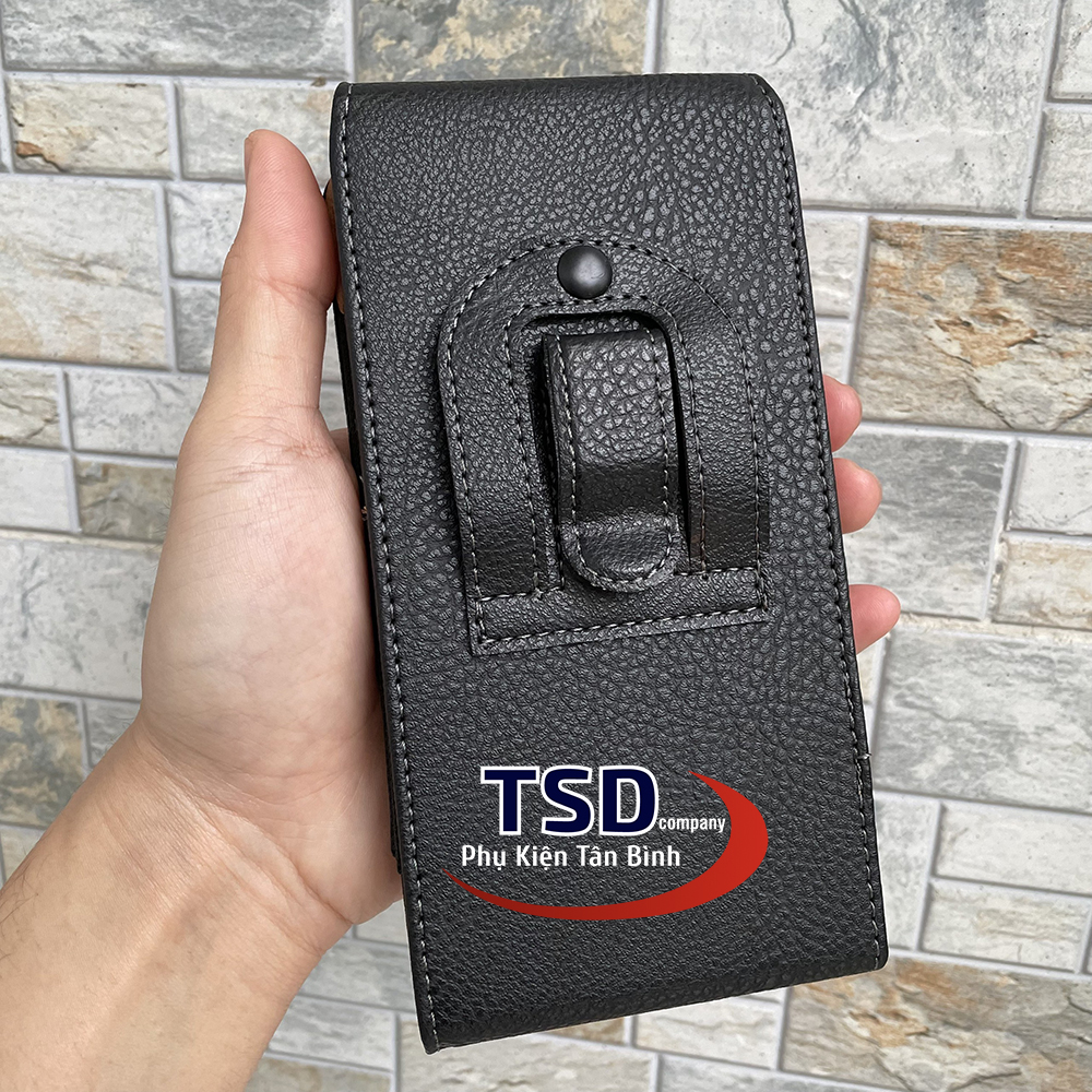High-quality belt-mounted phone case worn on the side