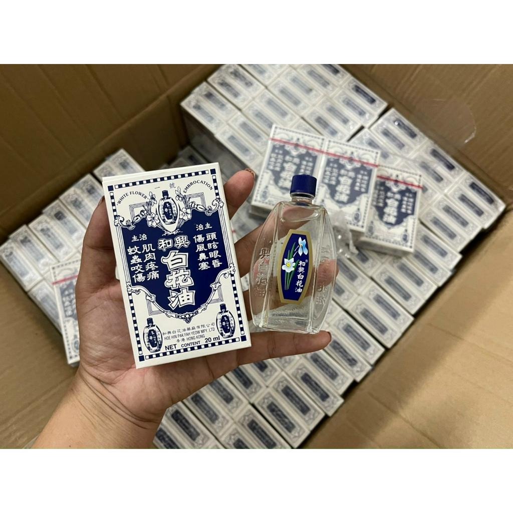 [CHÍNH HÃNG] Dầu Gió Trắng Bạch Hoa HONGKONG - 20ml