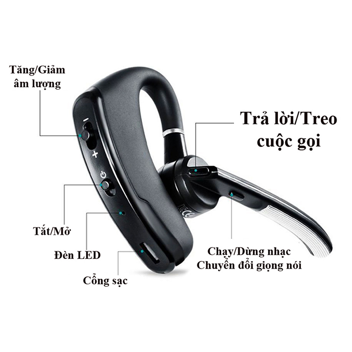 [BH 1 đổi 1] Tai nghe không dây bluetooth V8