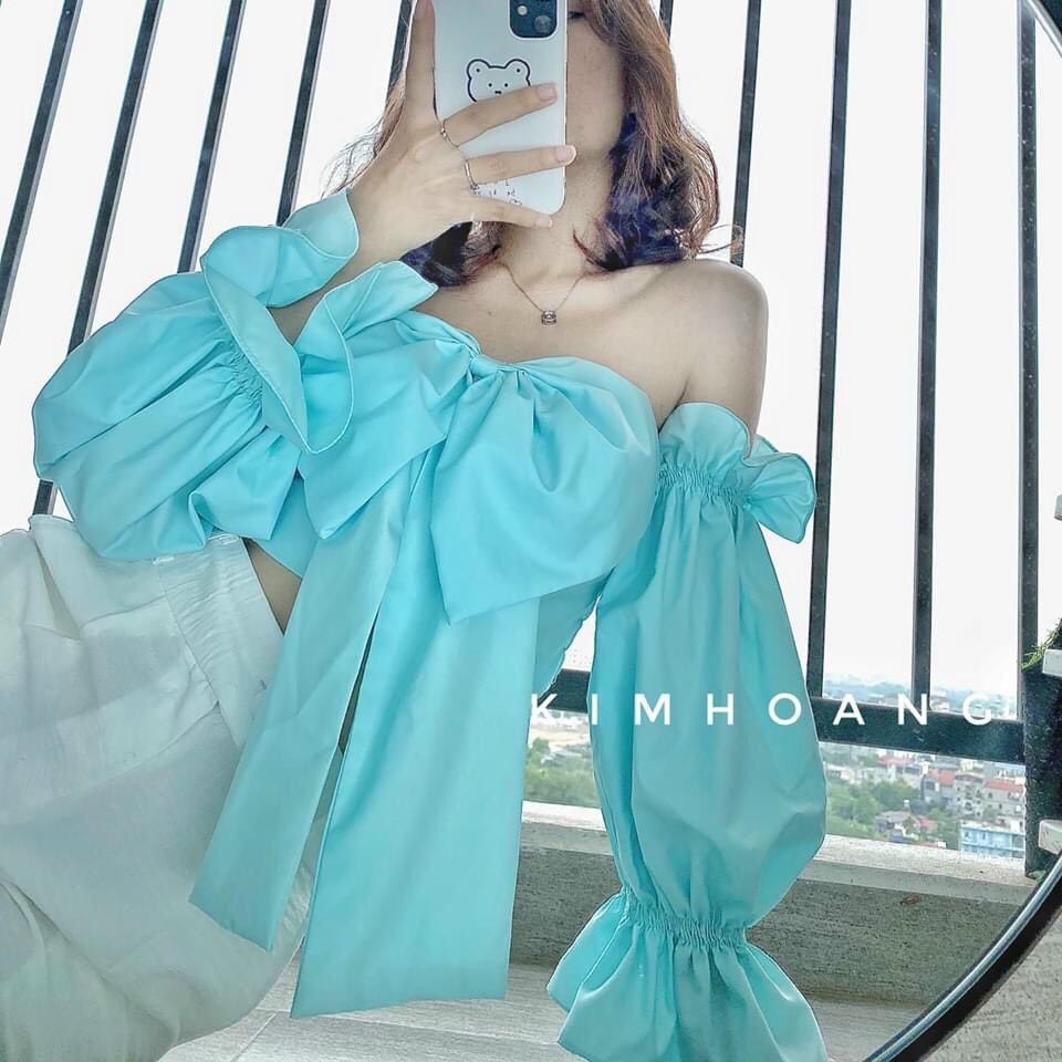 [HCM]ÁO NƠ TRƯỚC 🎀 XINH ĐẸP HỞ VAI