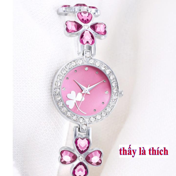 Đồng hồ lắc tay cỏ 4 lá may mắn