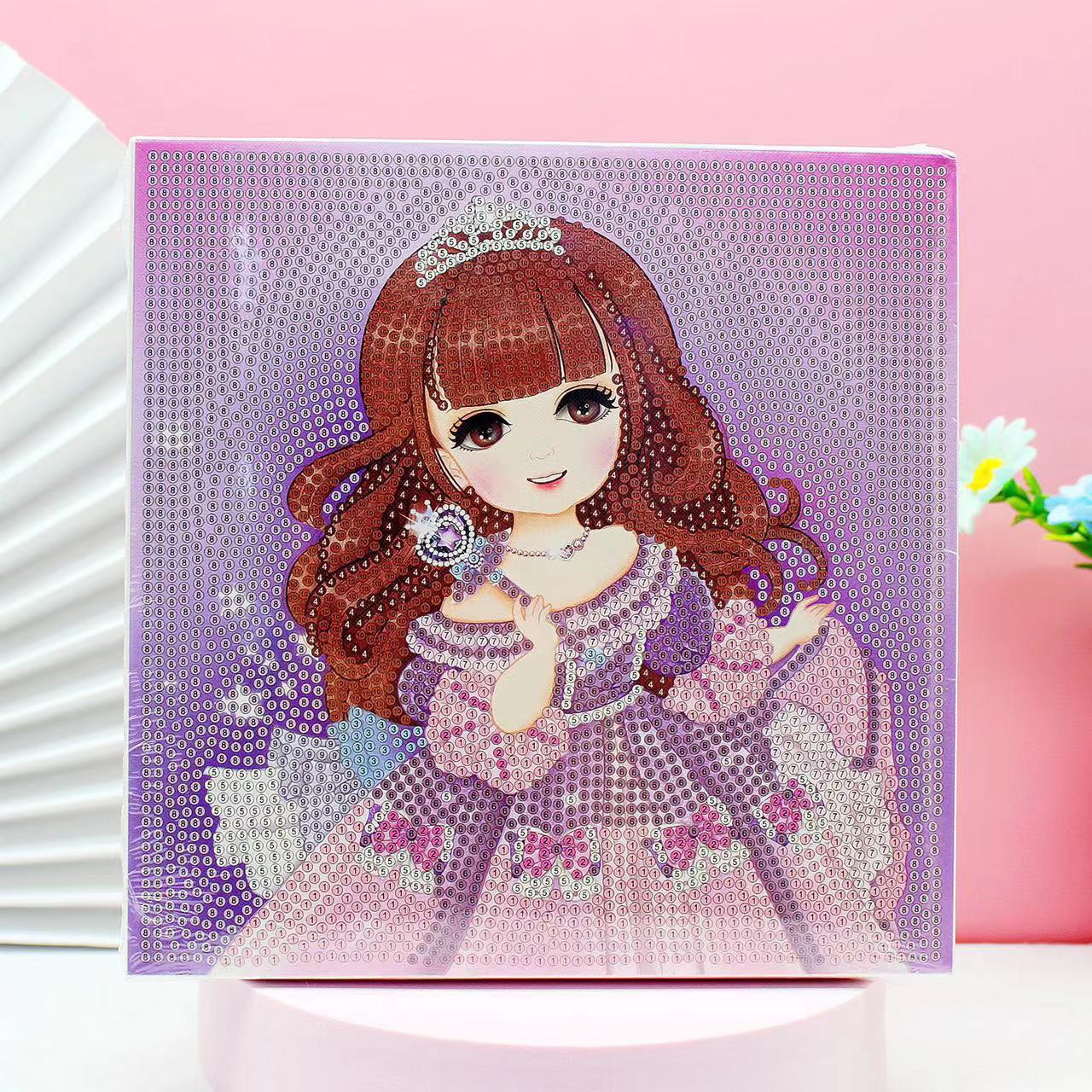 Tranh đính đá công chúa size 20x20 ngọc thịnh