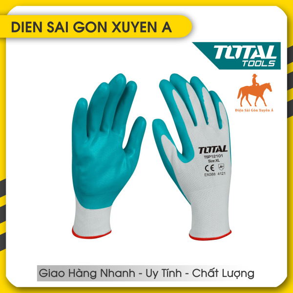 Găng tay Nitri bảo vệ an toan trong môi trường hóa chất Total TSP12101 INGCO HGNG01.L size: L
