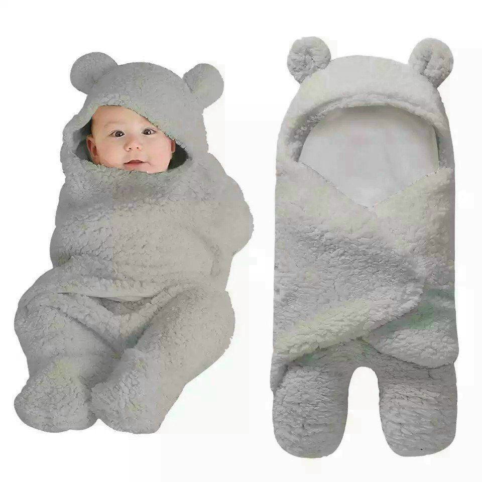 Chăn Ủ lông cừu siêu ấm cho bé sơ sinh 0 - 2 tháng tuổi