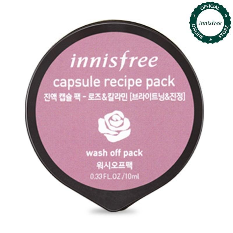 Mặt nạ rửa làm dịu & làm sáng da từ hoa hồng Innisfree Capsule Recipe Pack - Rose & Calamine 10ml