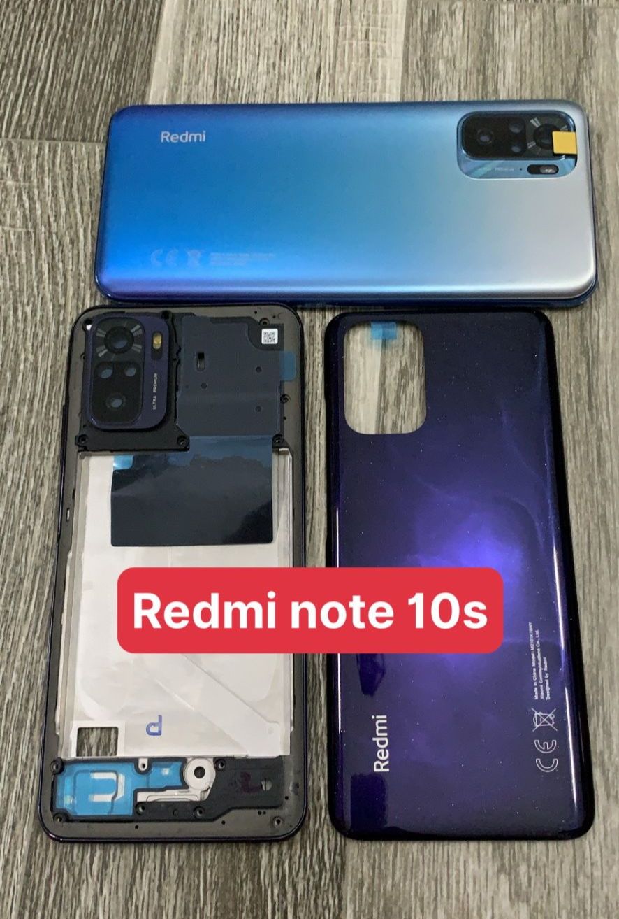 bộ vỏ xiaomi redmi note 10S ( SƯỜN,MAKET,KÍNH CAM, LƯNG ,NÚT BẤN)